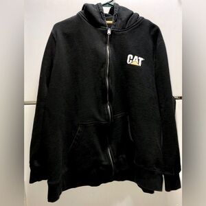 💫Caterpillar Trademark Banner Full Zip Up Hoodie
